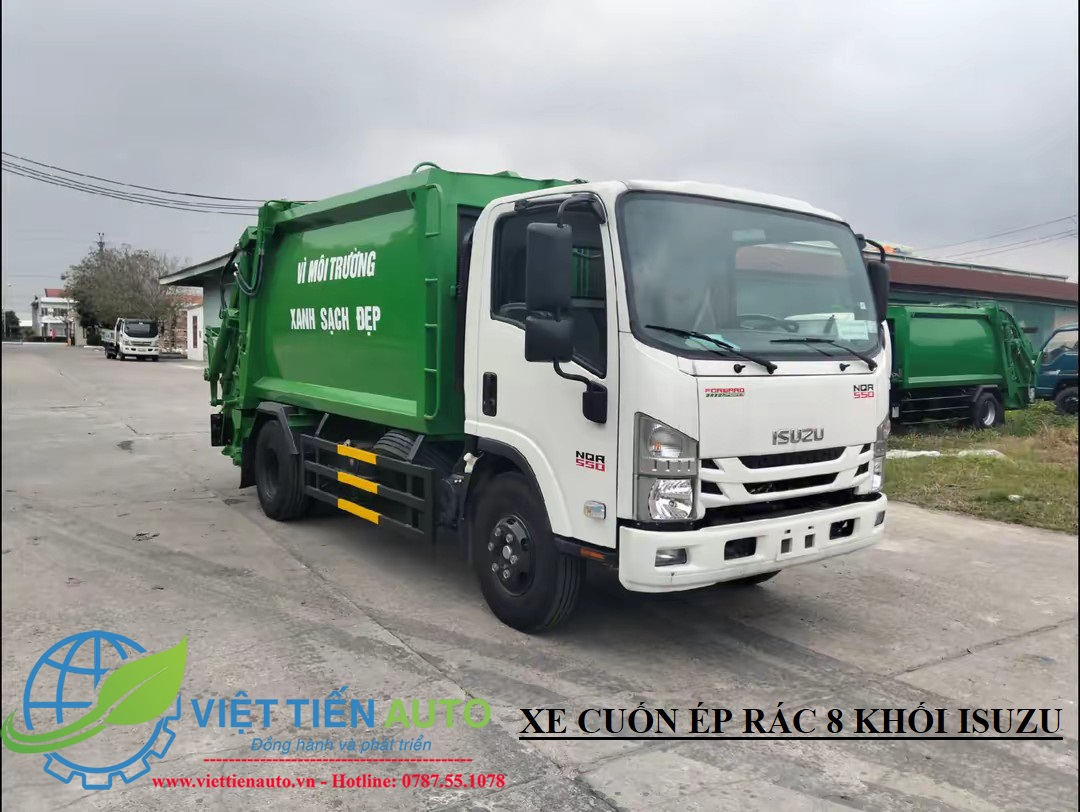 The ISUZU 3-ton garbage compactor truck with an 8-cubic-meter body